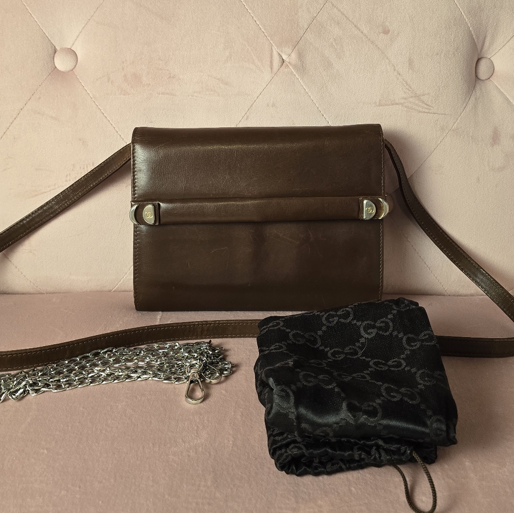 Vintage Gucci Purse With Removable Strap. Clutch/Shoulder/Cross.W/Dustbag.